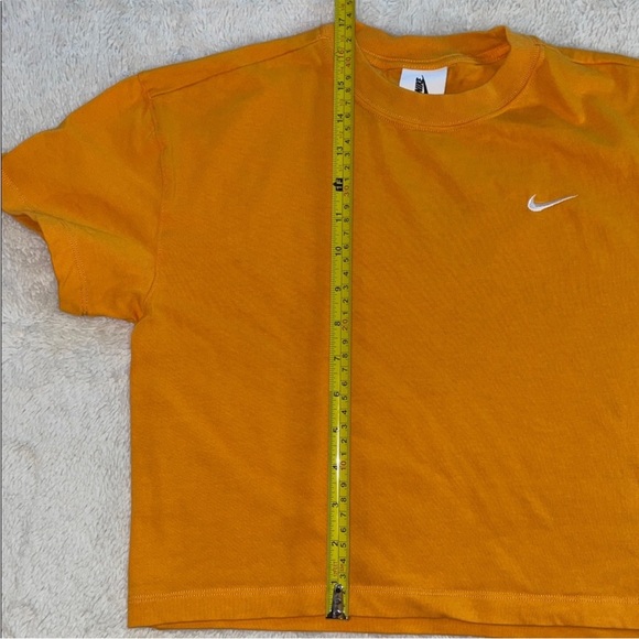 Nike Women's Orange Cotton Crop Top - Picture 3 of 6